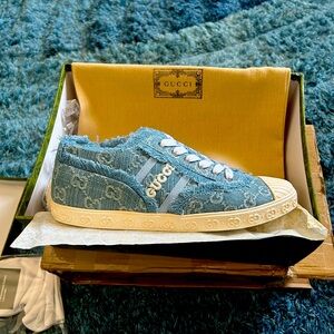 Denim Gucci women sneakers